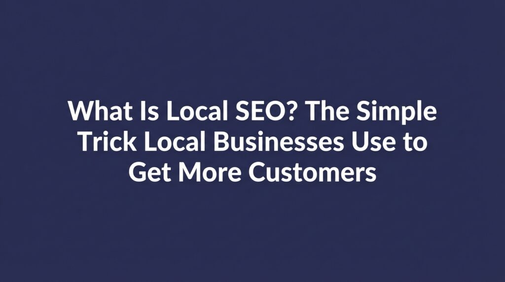 what is local SEO
